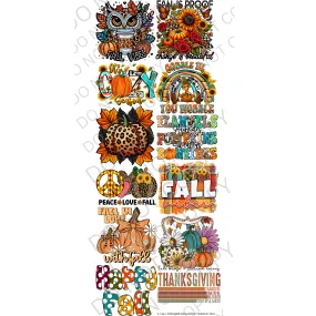 2-Fall Premade Bundle 60" Gang Sheet