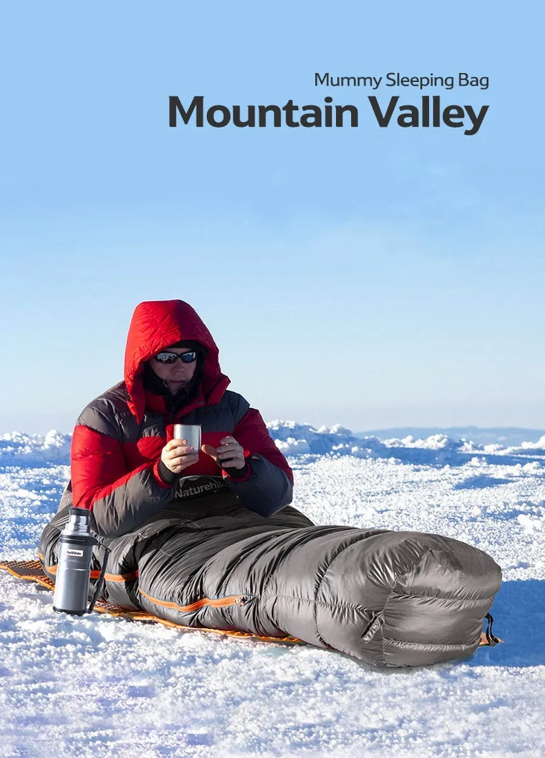 2020 New Naturehike Goose Down Mummy Sleeping Bag  Winter 20D 400T Nylon  Waterproof  Warm Sleeping Bag Portable Camping Travel