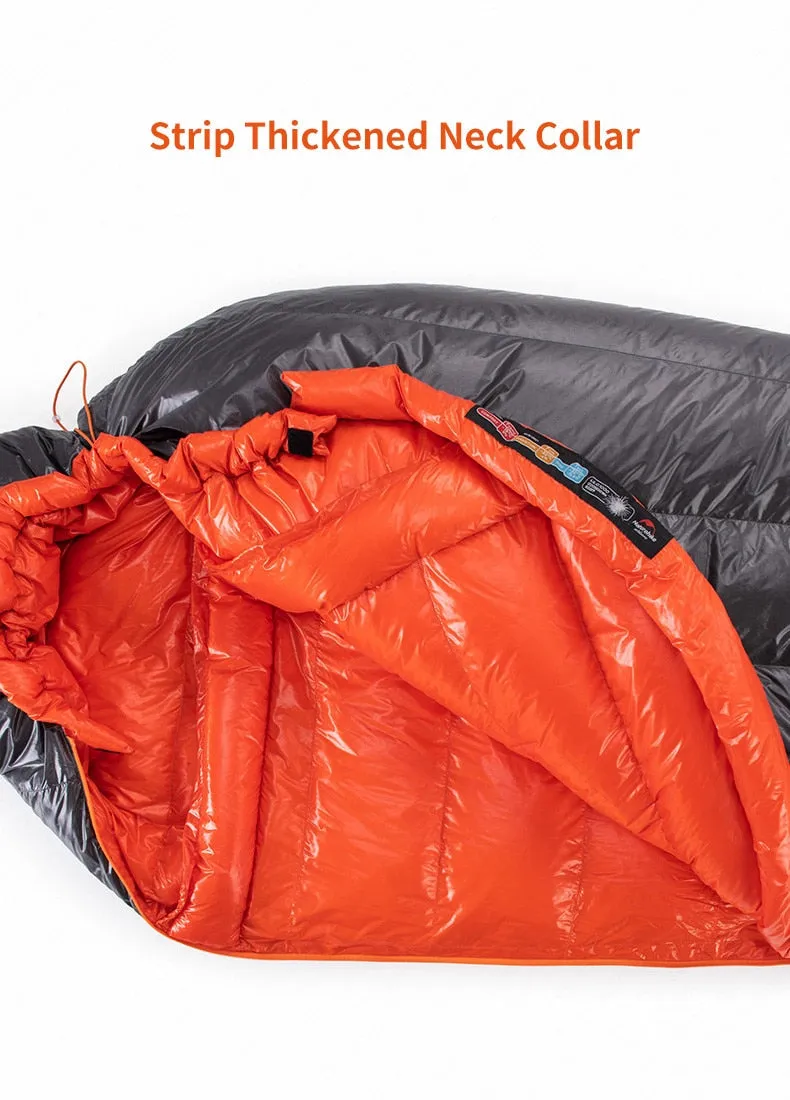 2020 New Naturehike Goose Down Mummy Sleeping Bag  Winter 20D 400T Nylon  Waterproof  Warm Sleeping Bag Portable Camping Travel