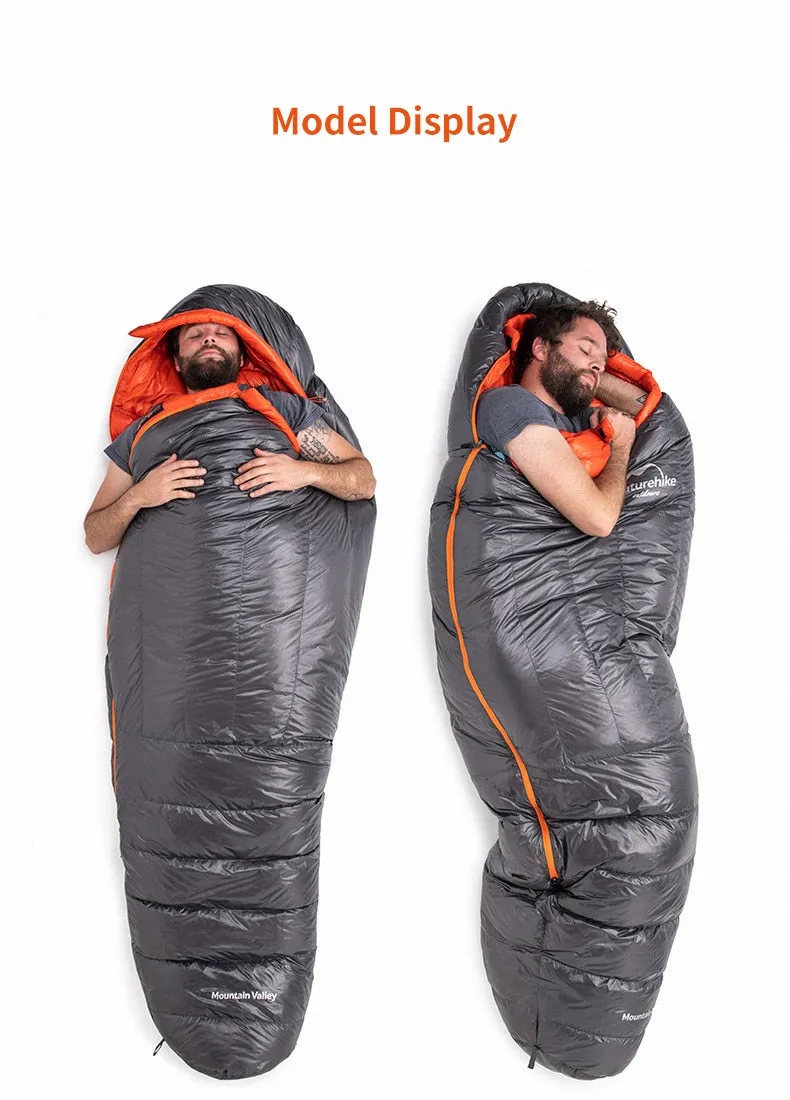 2020 New Naturehike Goose Down Mummy Sleeping Bag  Winter 20D 400T Nylon  Waterproof  Warm Sleeping Bag Portable Camping Travel