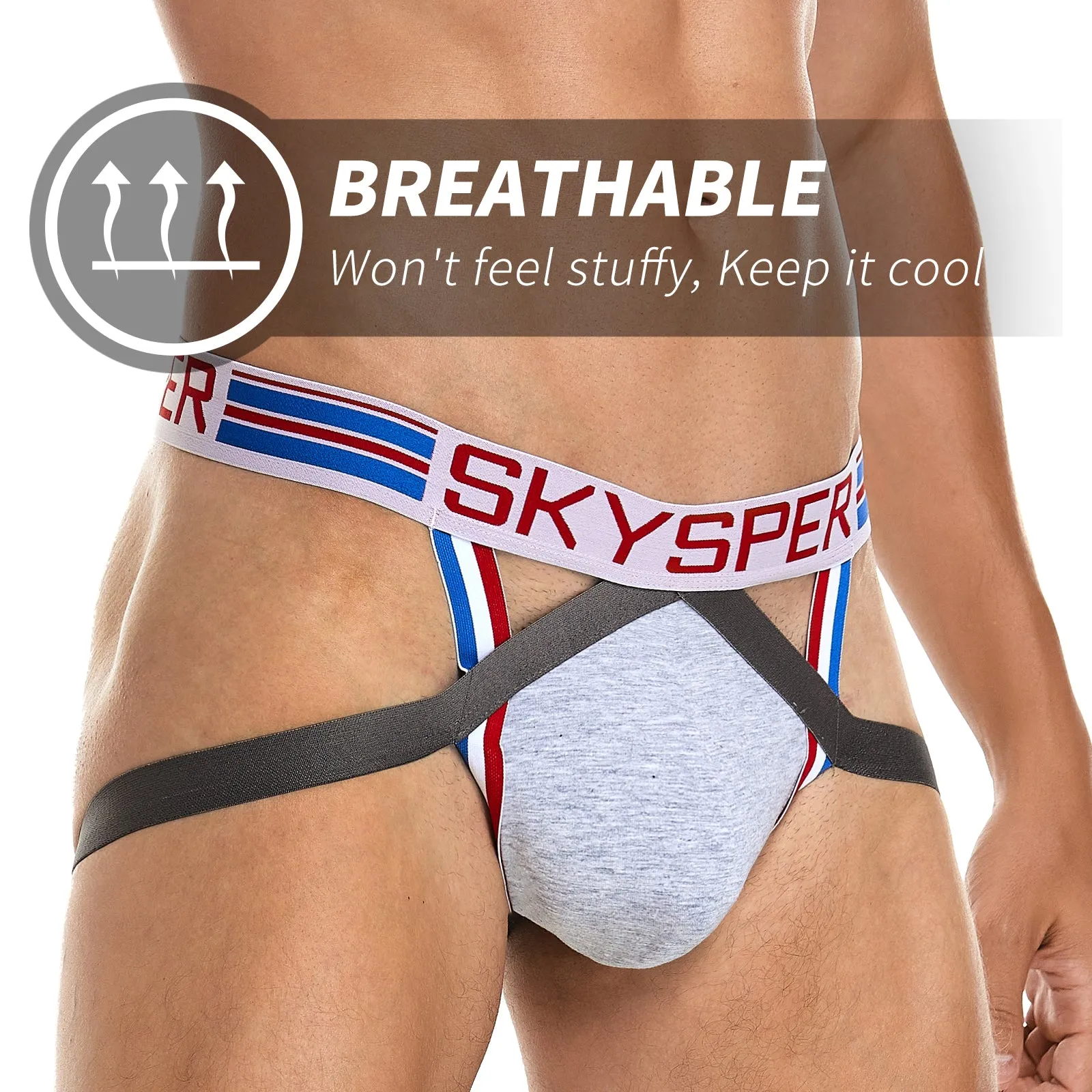 27SK - SKYSPER Men's Cotton Jockstrap Underwear Athletic Supporter