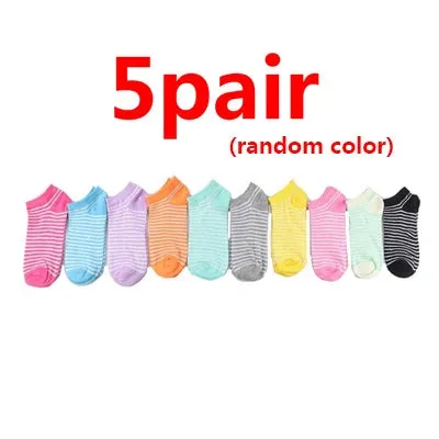 5pair Warm Comfortable Cotton Blends Women's Low Ankle Socks