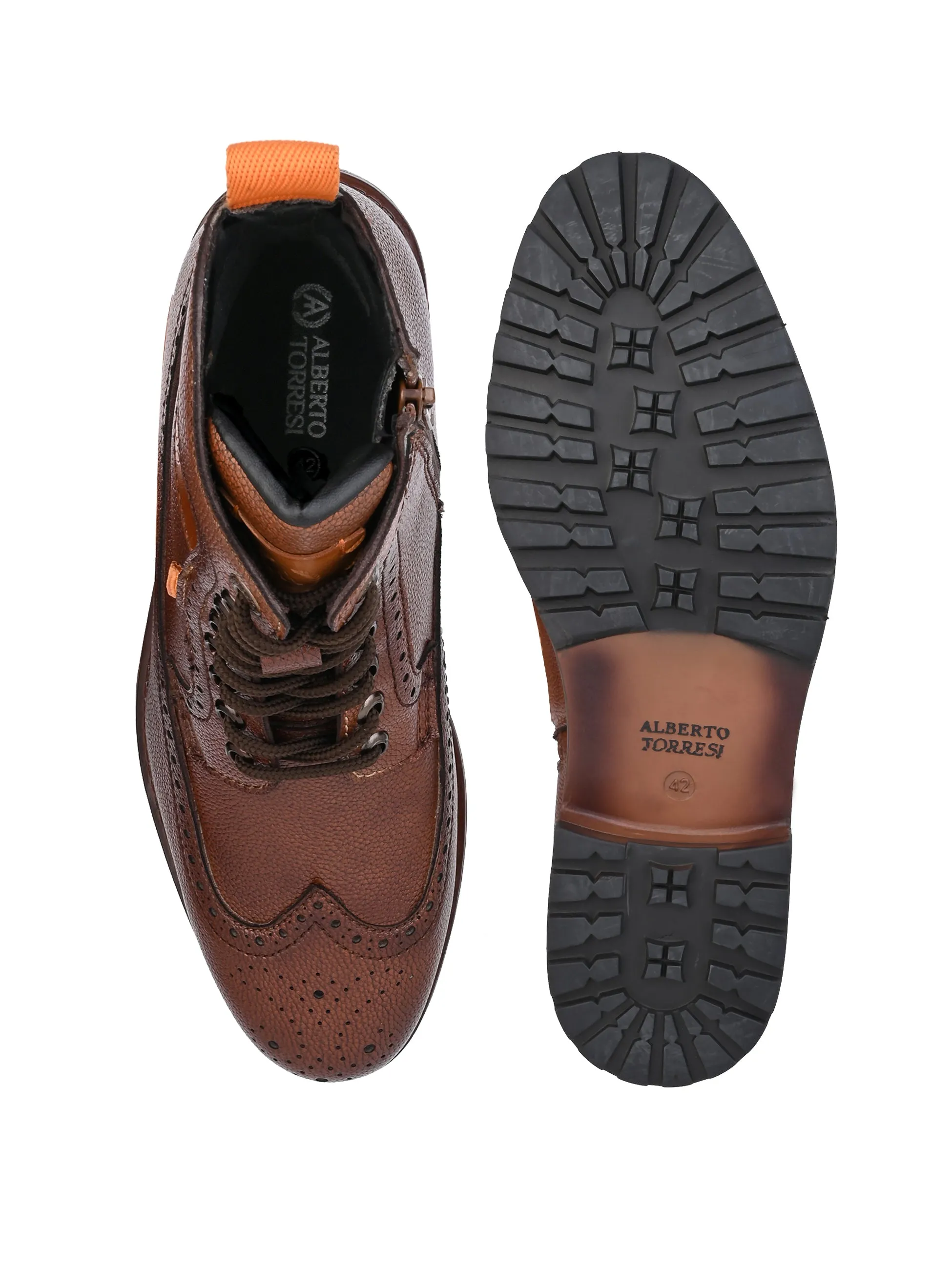 Alberto Torresi Men Tan Zayn Boots