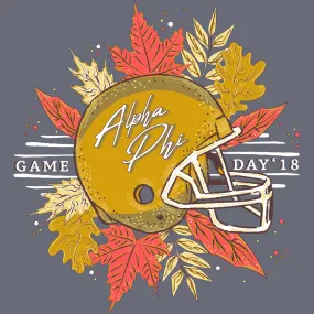 Alpha Phi Southern Fall Football Helmet Design