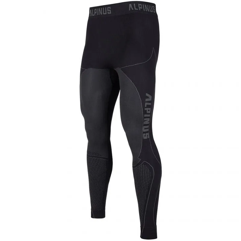 Alpinus Mens Active Base Layer Set Thermoactive Underwear - Black/Gray