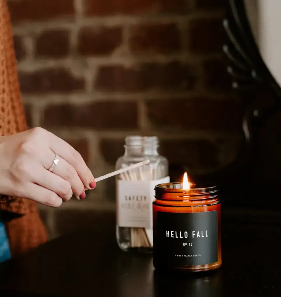 Amber Hello Fall Soy Candle