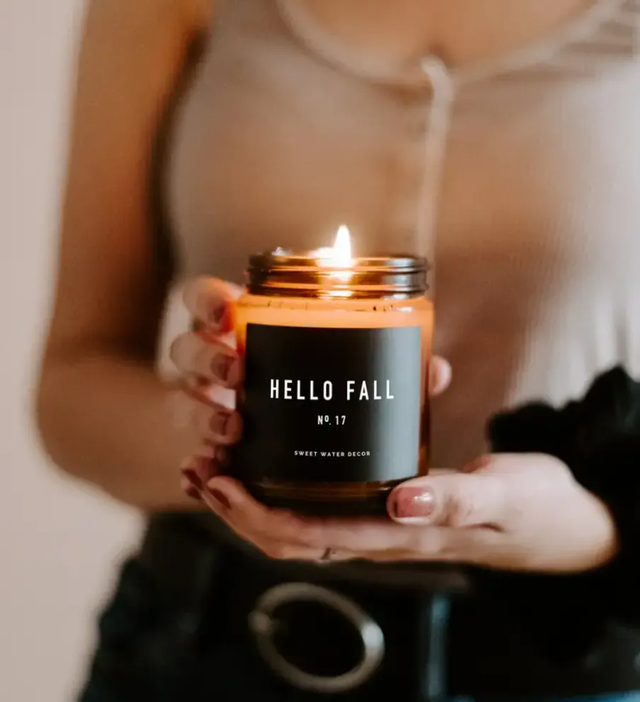 Amber Hello Fall Soy Candle