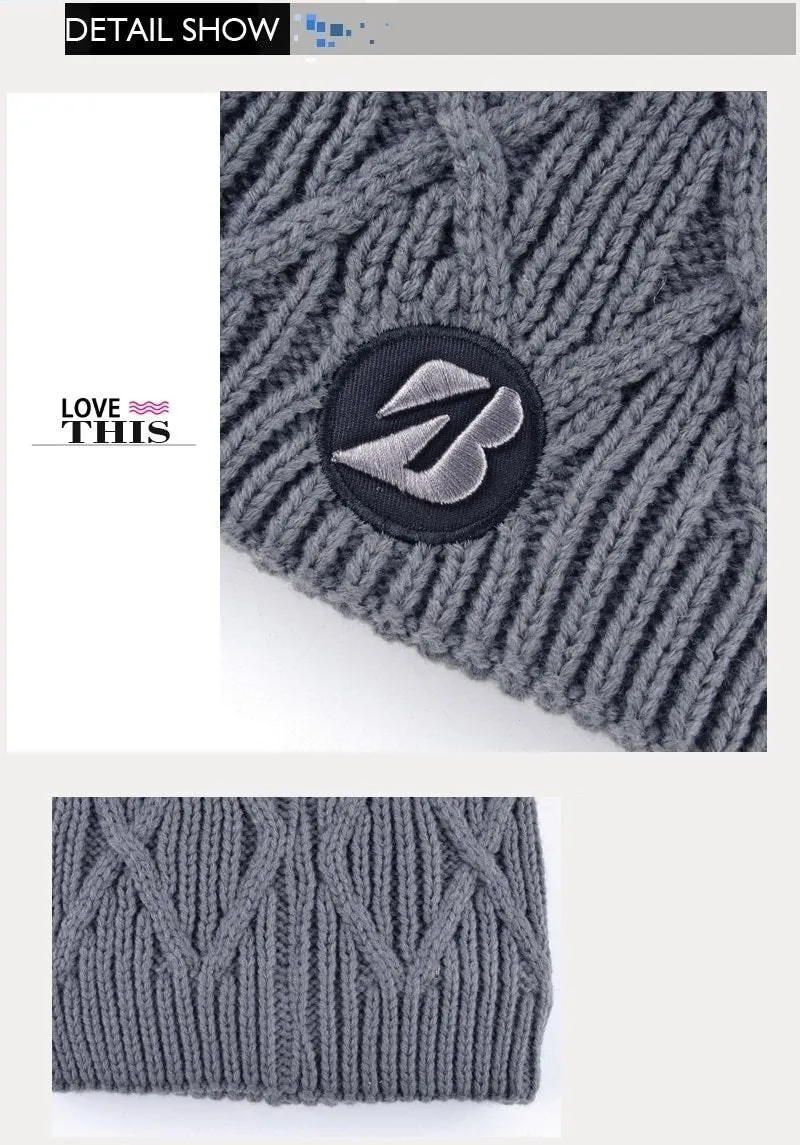 Autumn Winter Fashion Warm Knitted Striped Beanies for Men and Women