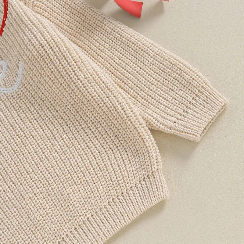 Baby Girls Deluxe Sweater - LOVE - Fall Winter Valentines