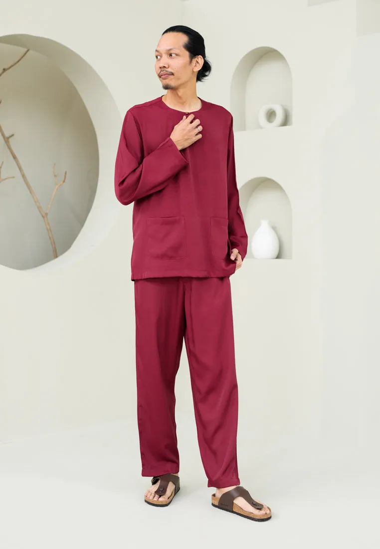 Baju Melayu Men (Maroon)