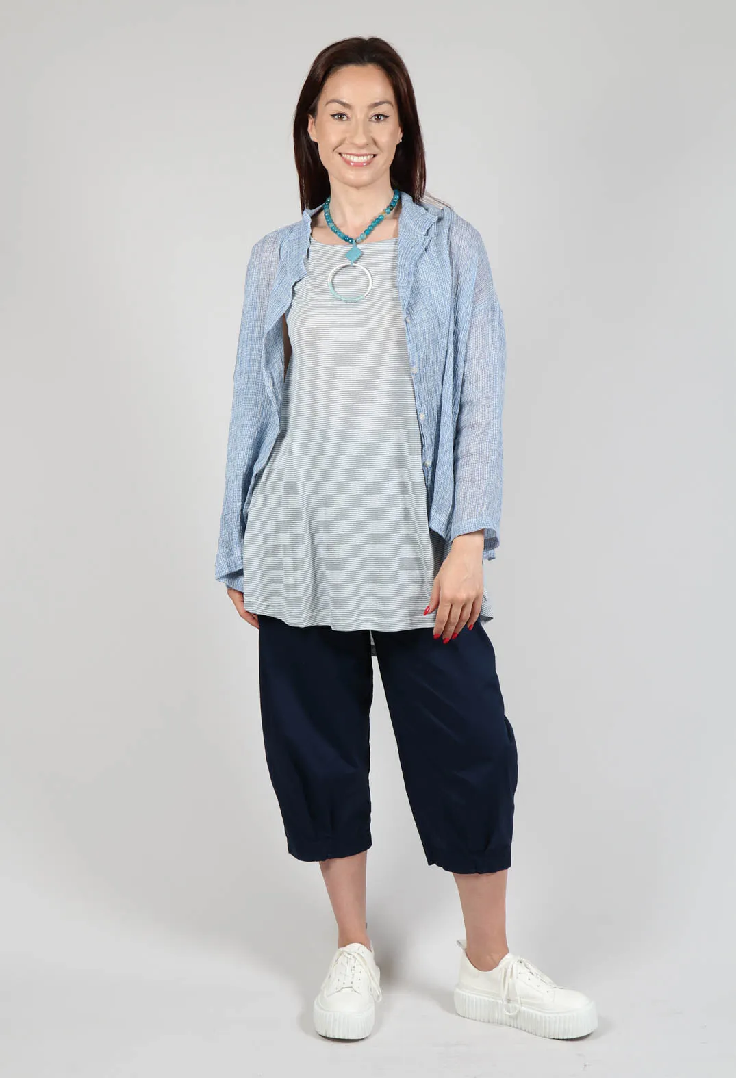 Bianco P Trousers In Blu