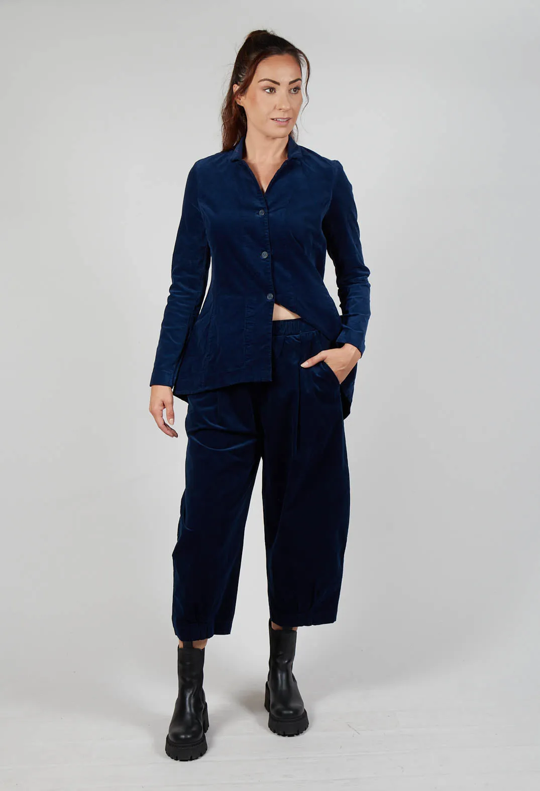 Bianco V Trousers in Blu