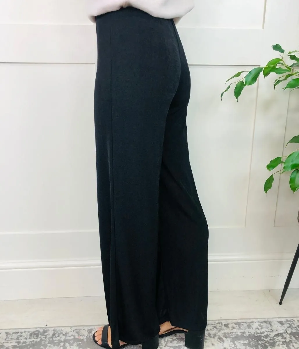 Black Straight Leg Stretch Trousers