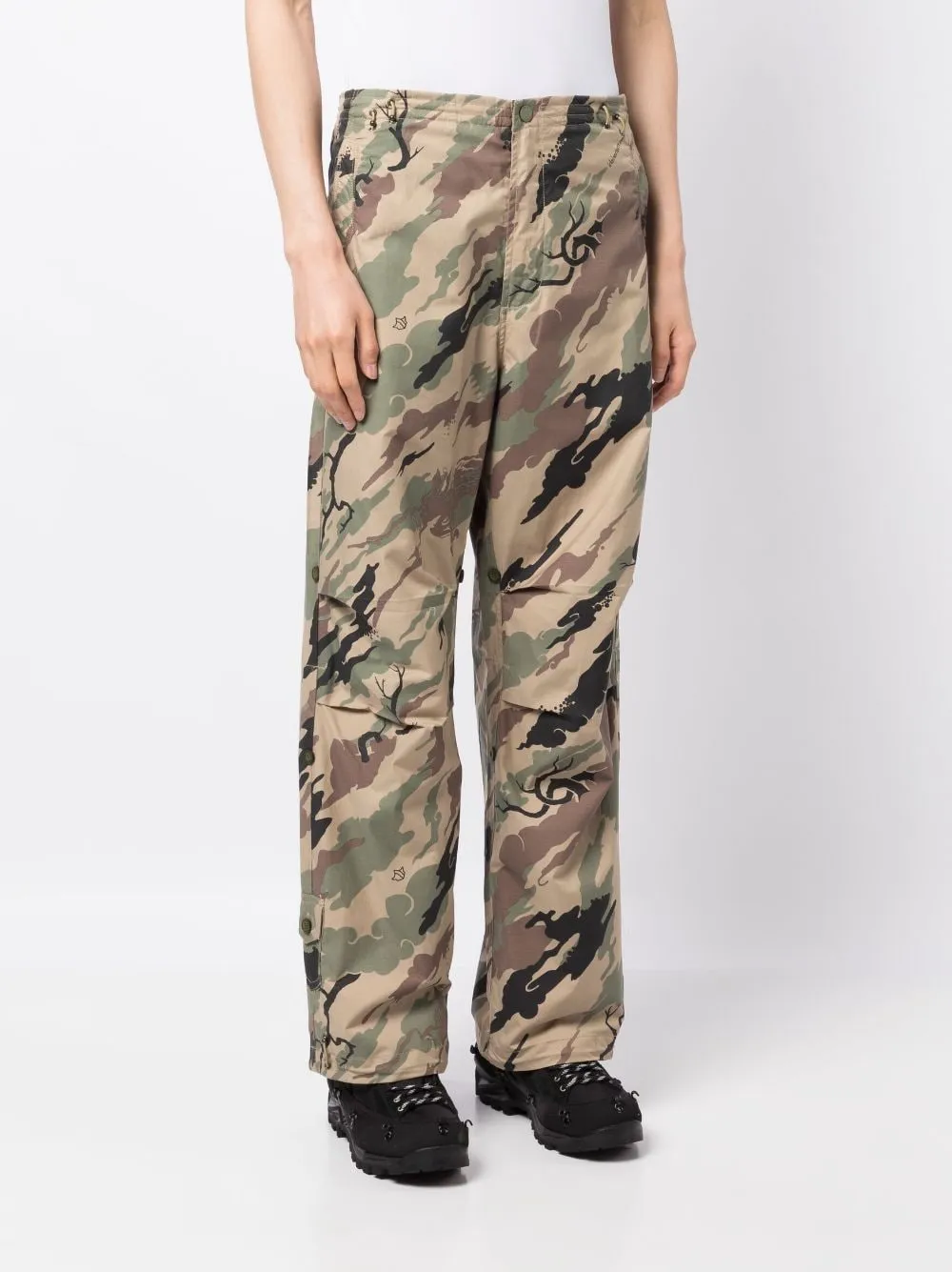 Bonsai Forest-Print Trousers