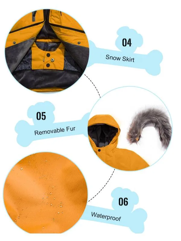 Boys Warm Winter Coat Waterproof Ski Snow Parka Jacket with Faux Fur Hood