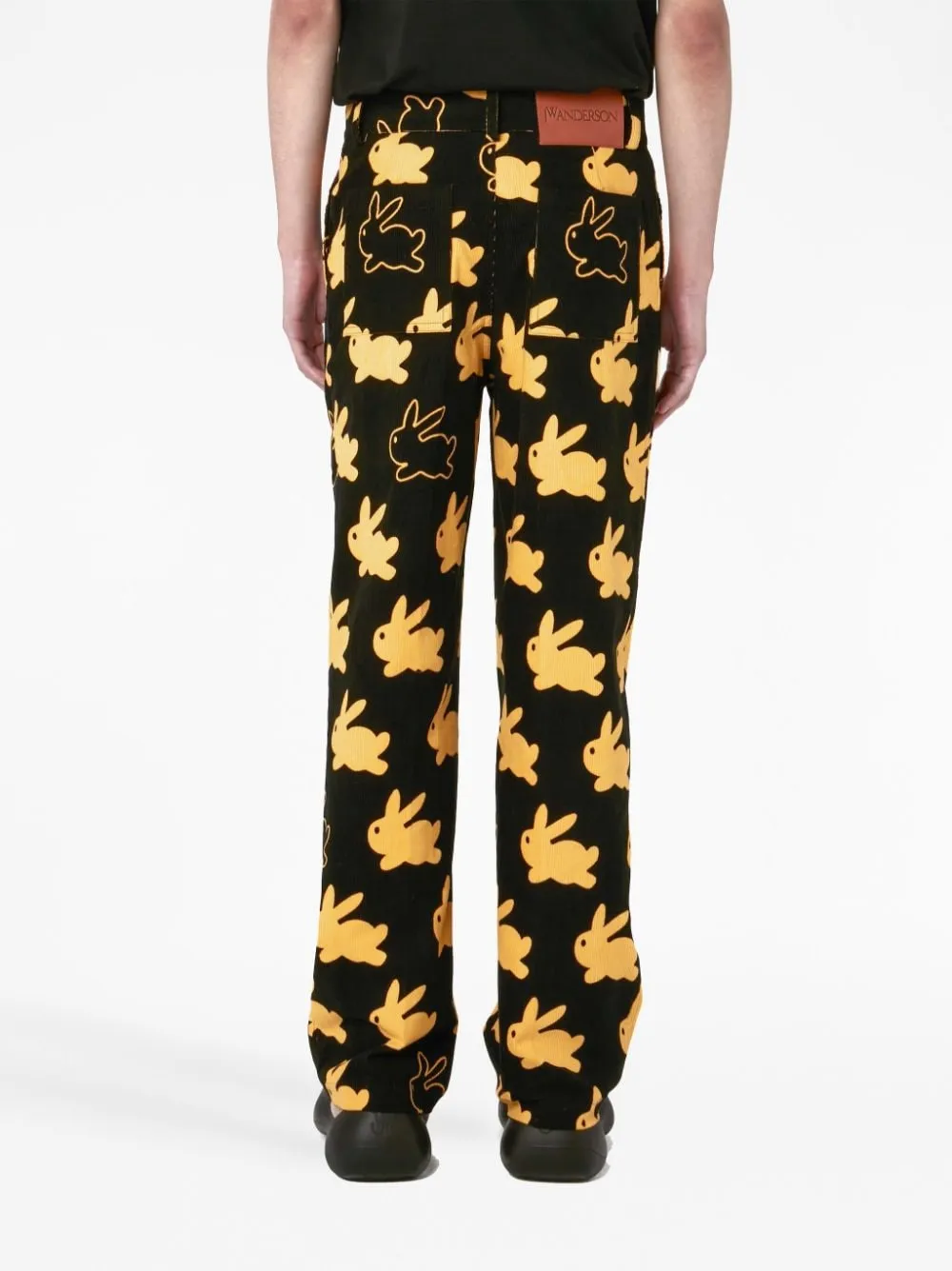 Bunny-Print Straight-Leg Trousers