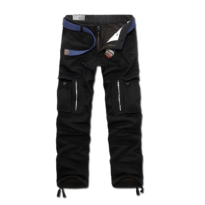 Thick Warm Winter Mens Pants with Casual Pockets