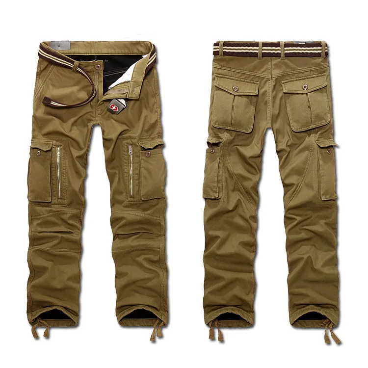 Thick Warm Winter Mens Pants with Casual Pockets