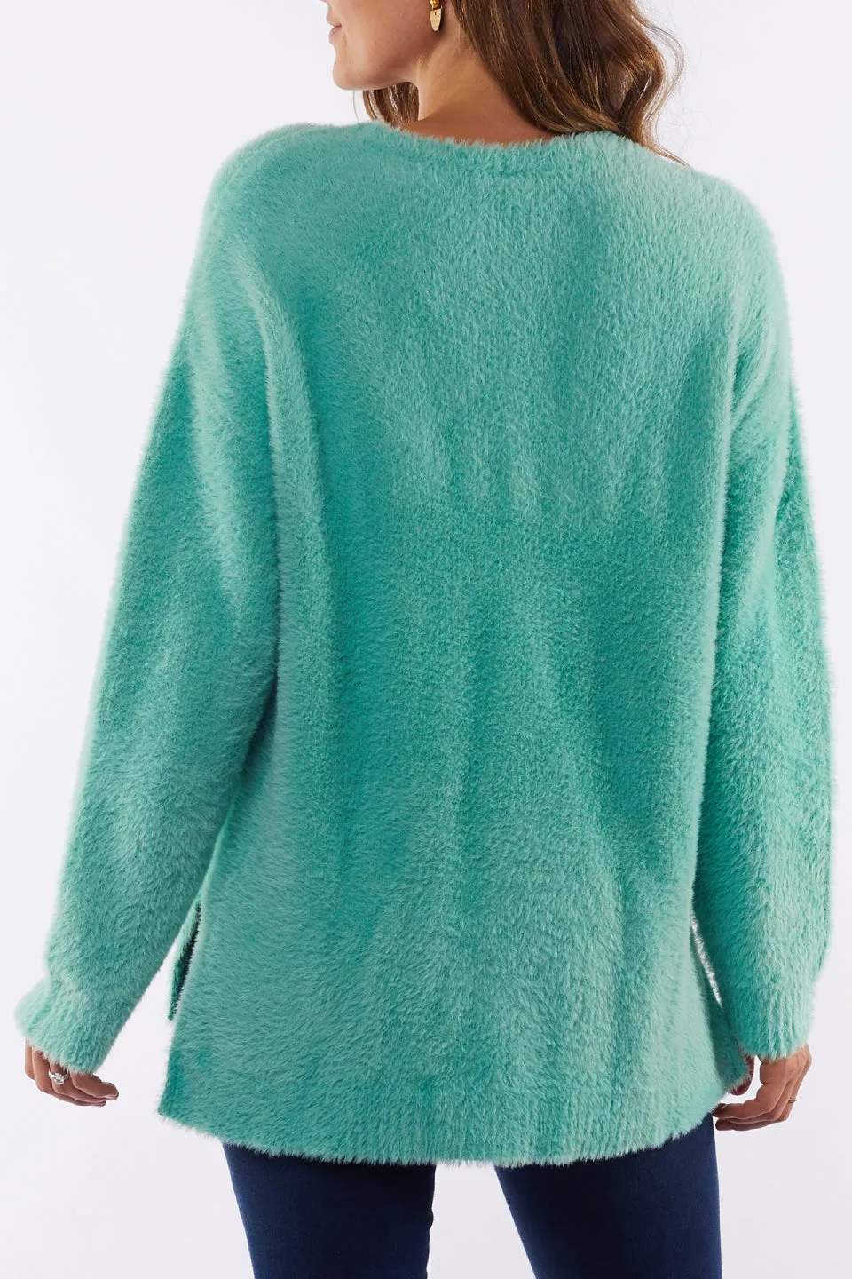 Cosy Winter Mint Knit Crew