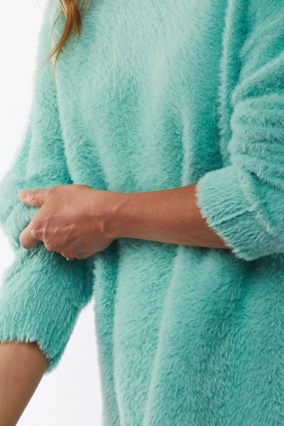 Cosy Winter Mint Knit Crew