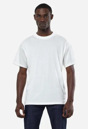 Cotton Cashmere Crew / White