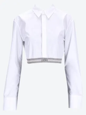 Cotton cropped shirt