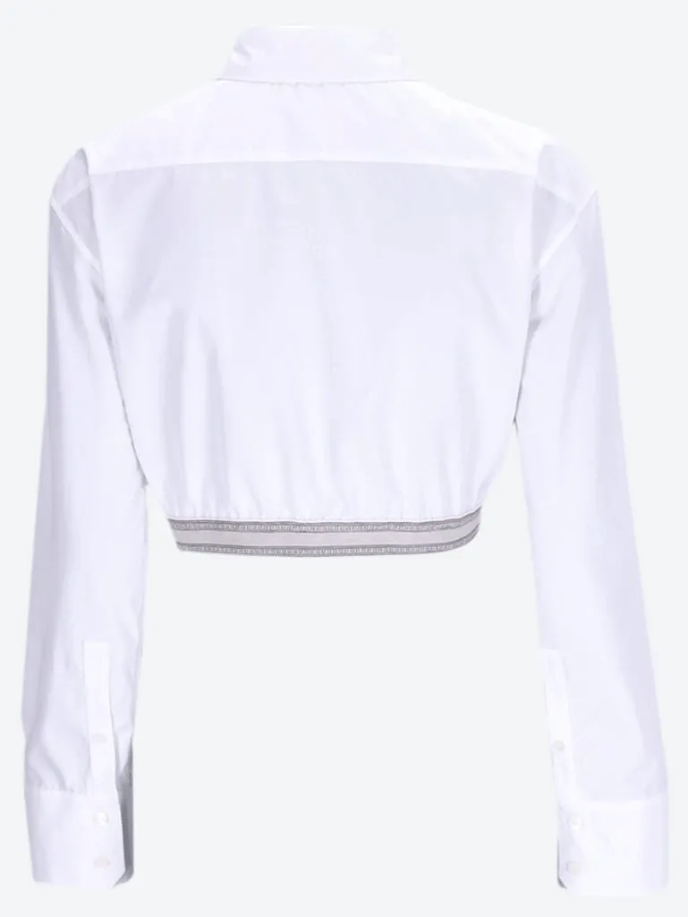 Cotton cropped shirt