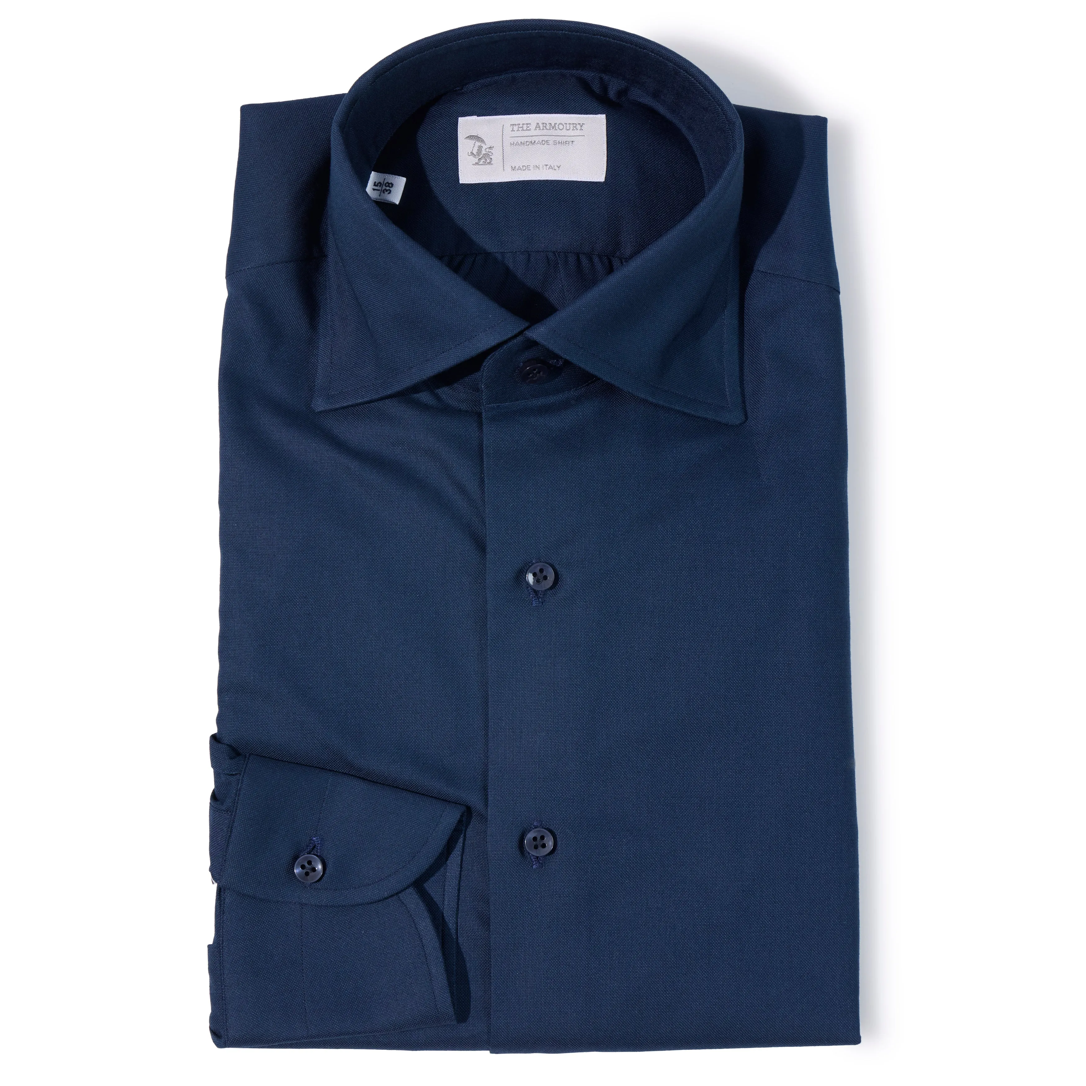 Cotton Spread Collar Shirt