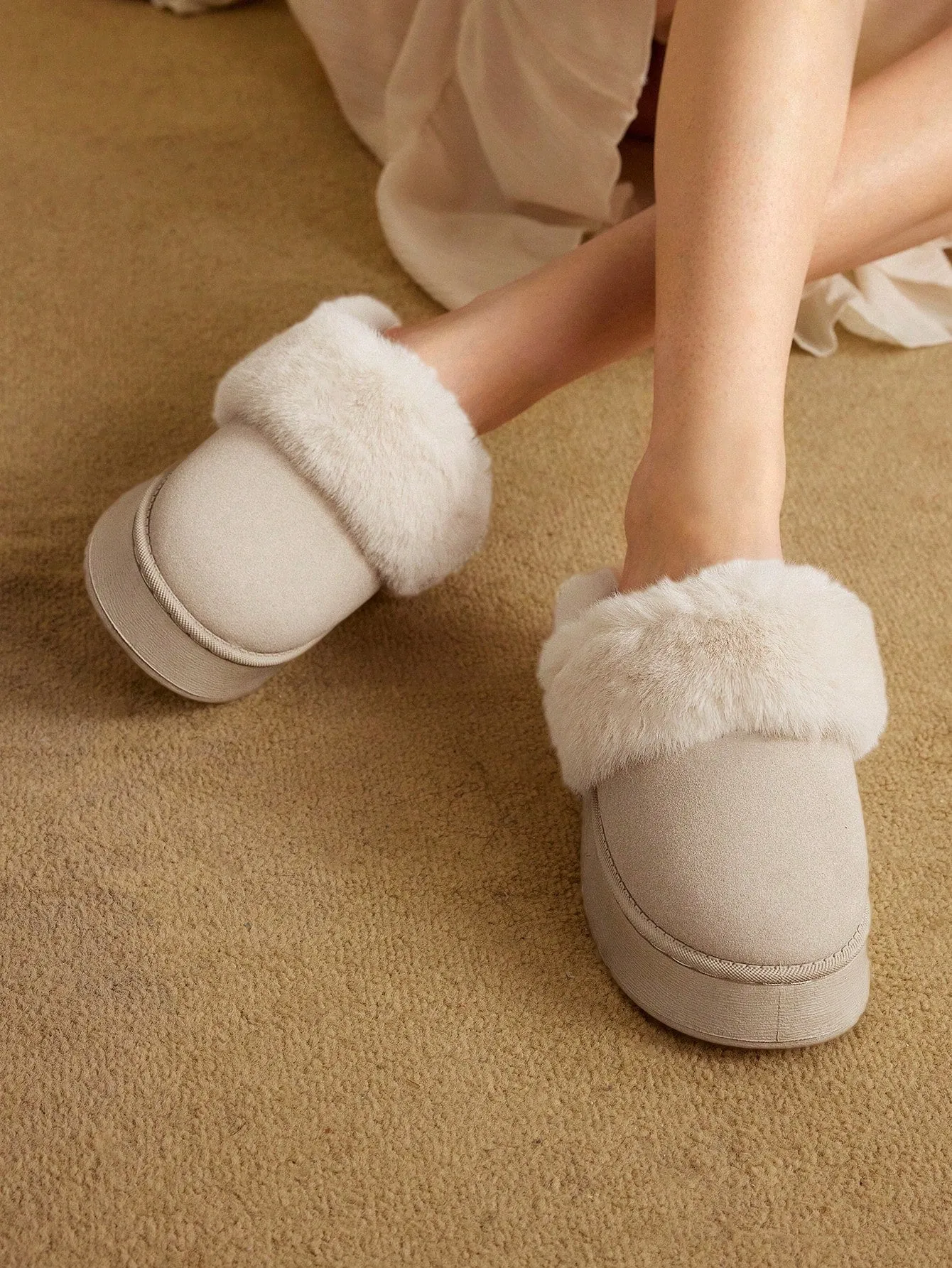 CUCCOO EASI Thick-Soled Warm And Fashionable Fluffy Slippers School Supplies Back To School