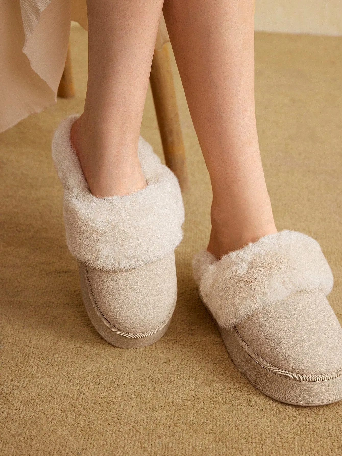 CUCCOO EASI Thick-Soled Warm And Fashionable Fluffy Slippers School Supplies Back To School