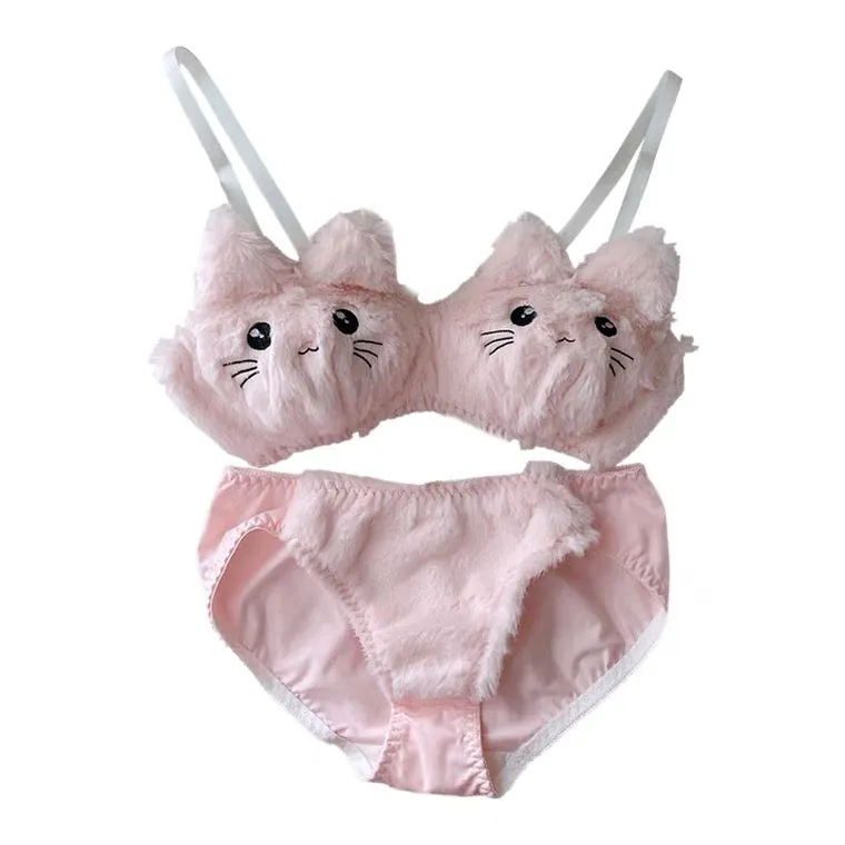 CUTE CAT PINK PLUSH UNDERWEAR BY70146