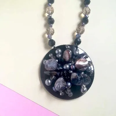 Designer Black Stone Necklace For Women