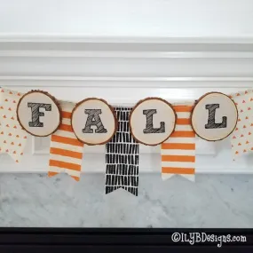 Fall Circle Letters - PDF, JPEG Printable Files