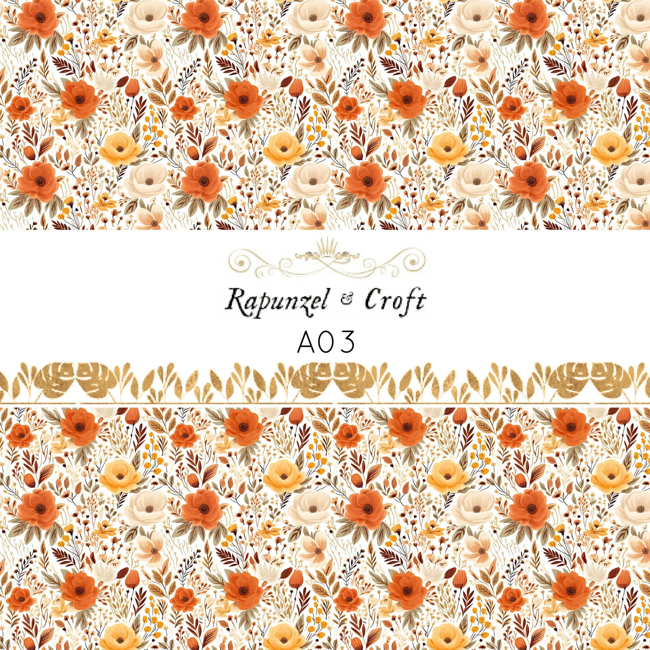 Fall Florals Transfer Sheet - A03