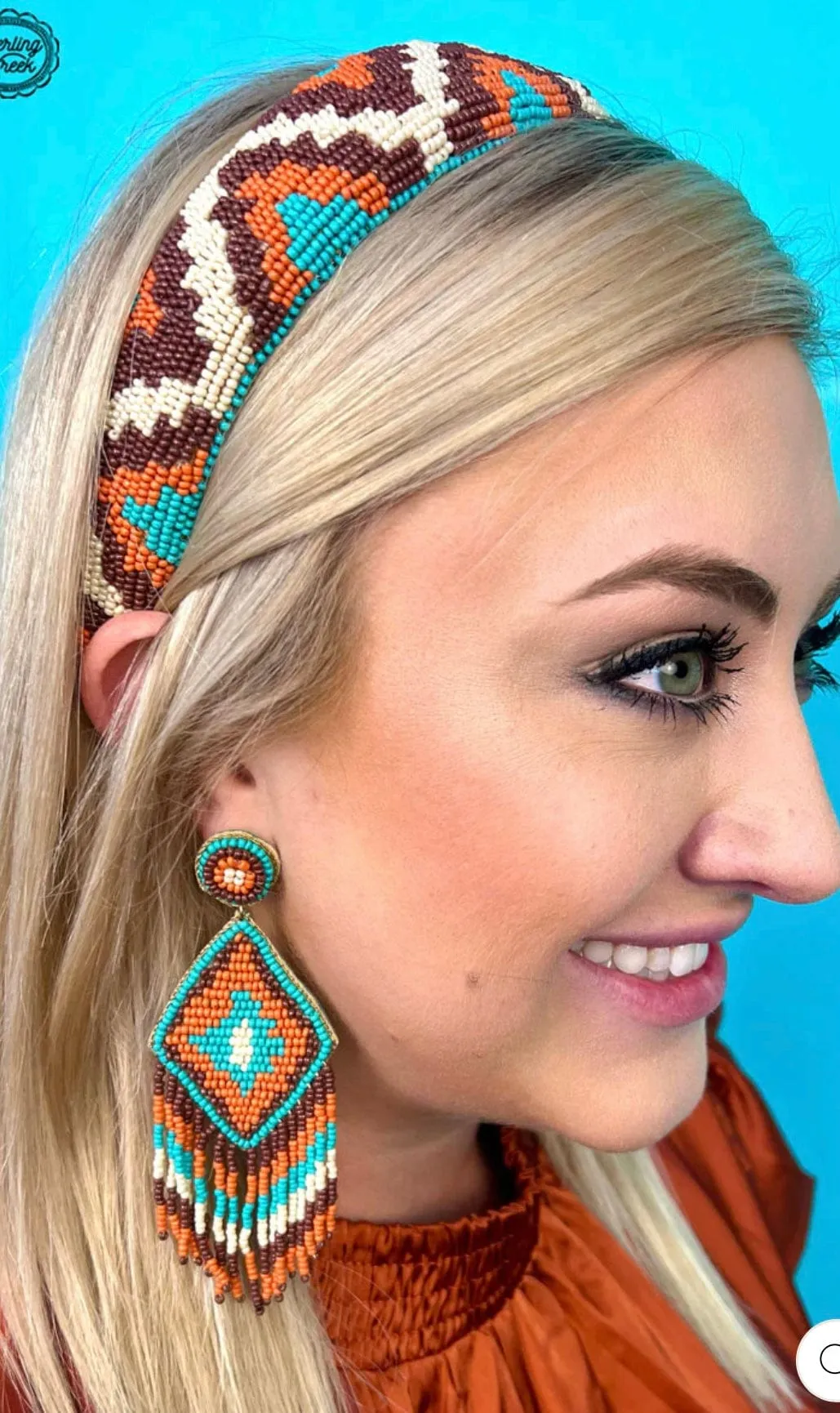 Fall In Southwest Beaded Headband