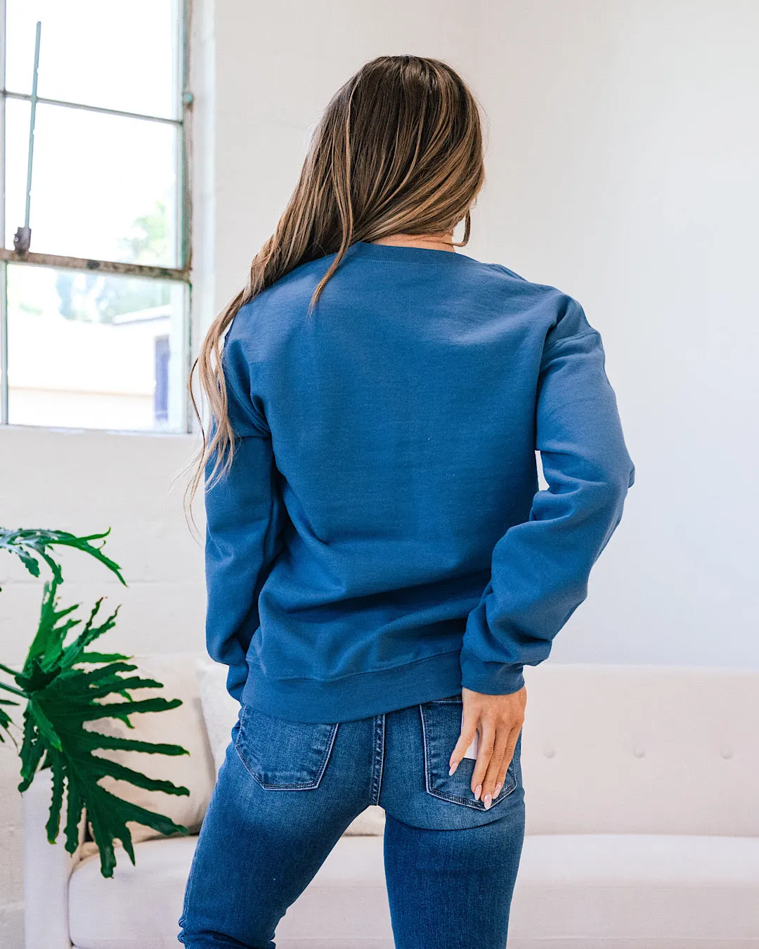 Fall Market Slate Blue Sweatshirt