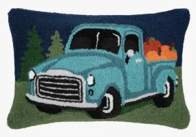 Fall Pumpkin Truck Throw Pillow