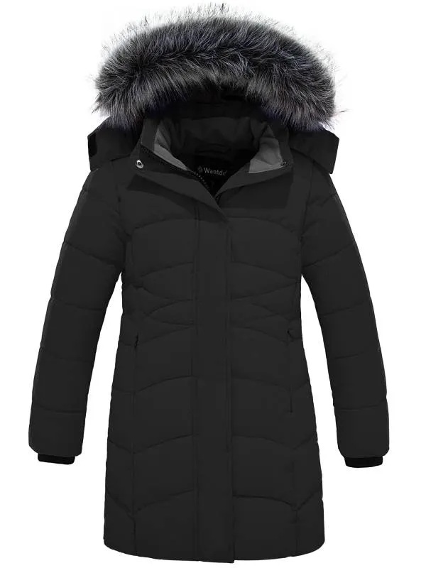 Girl's Long Winter Coat Parka Warm Puffer Jacket