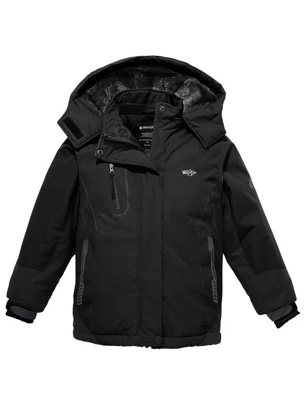 Girl's Waterproof Fleece Winter Snow Coat Warm Raincoats