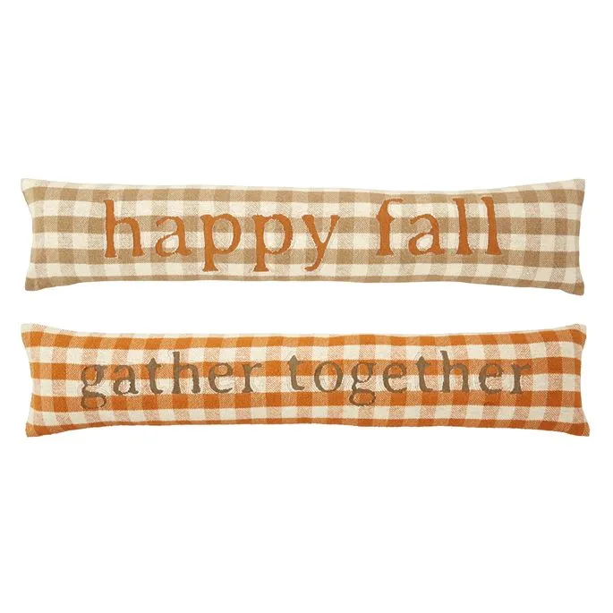 Happy Fall Buffalo Check Pillow