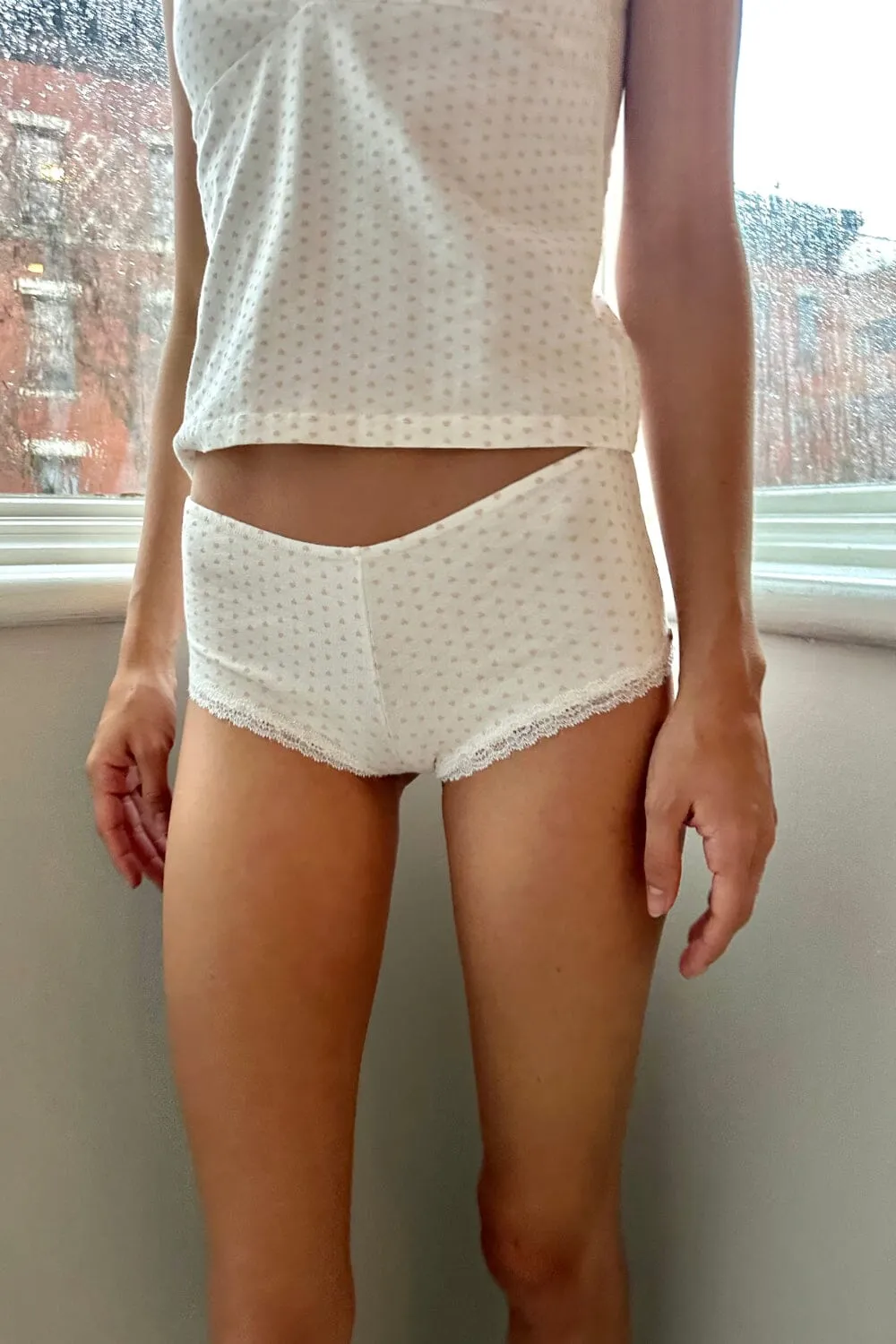 Heart Lace Boyshort Underwear