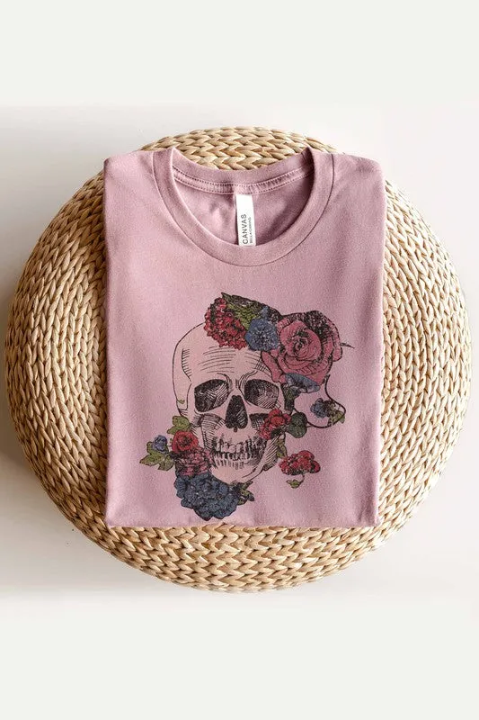 HORROR FALL FLOWERS GRAPHIC TEE