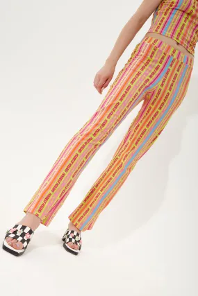 House Of Holland Multicolour Striped Jersey Trousers