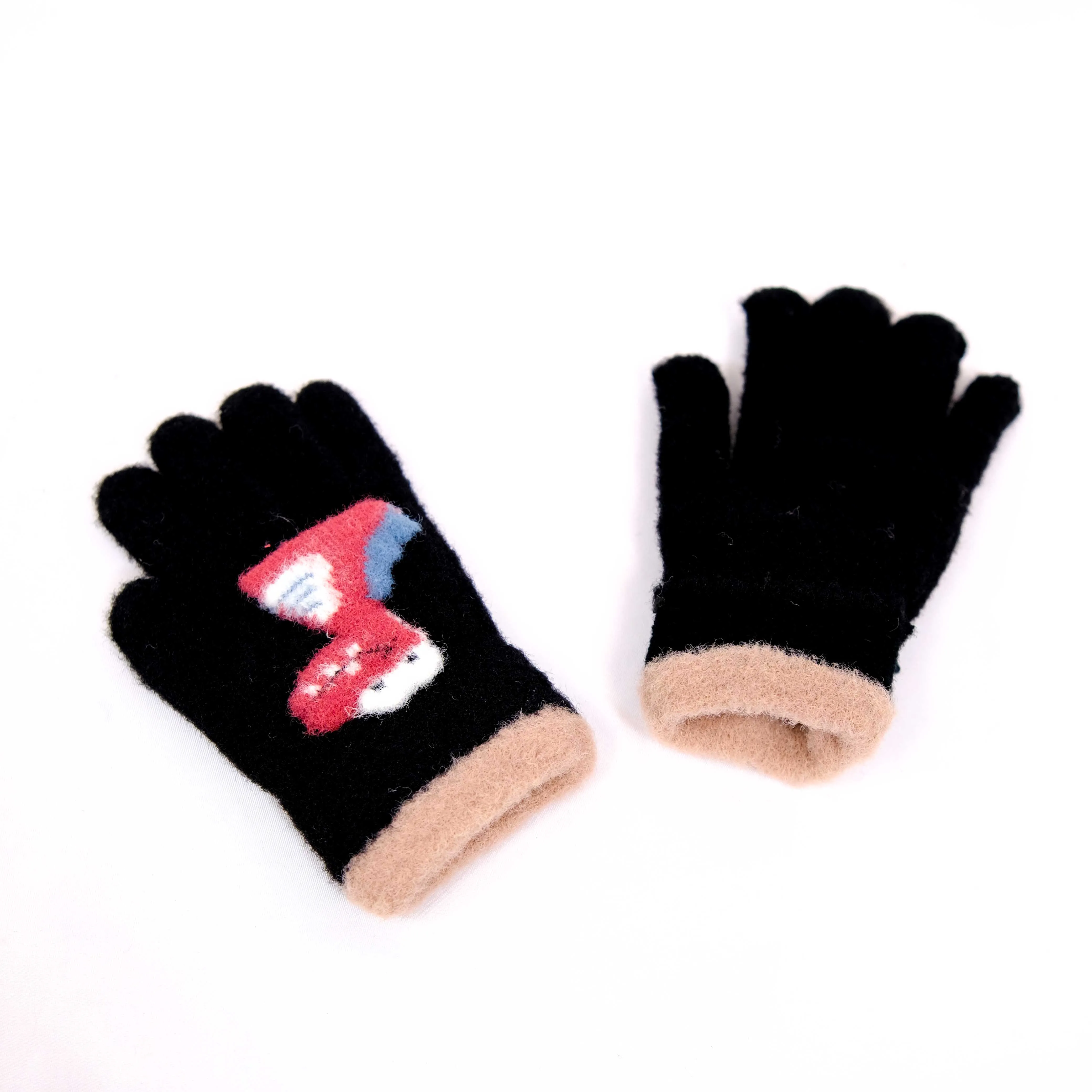 Kids Dino Fleece Lined Gloves