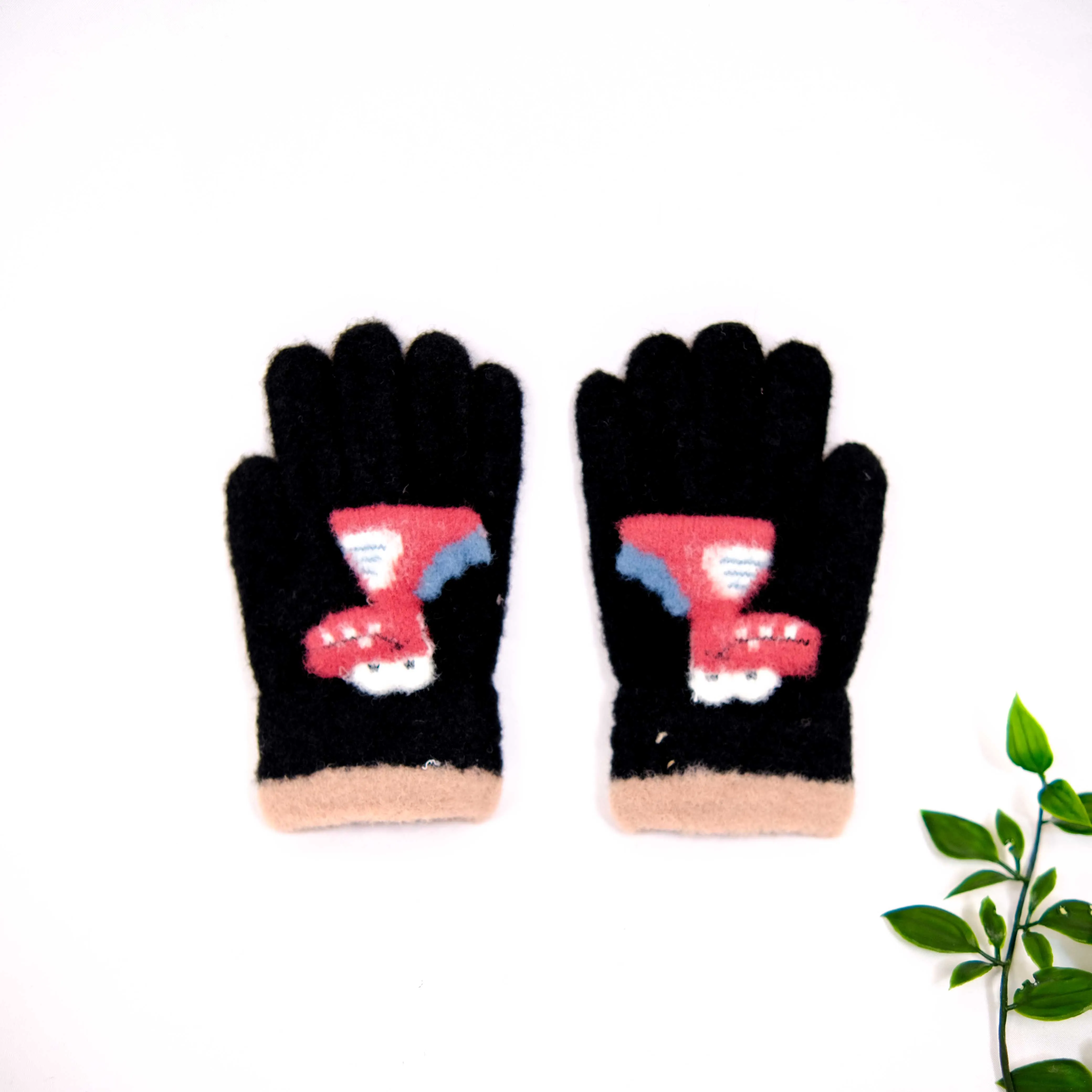 Kids Dino Fleece Lined Gloves