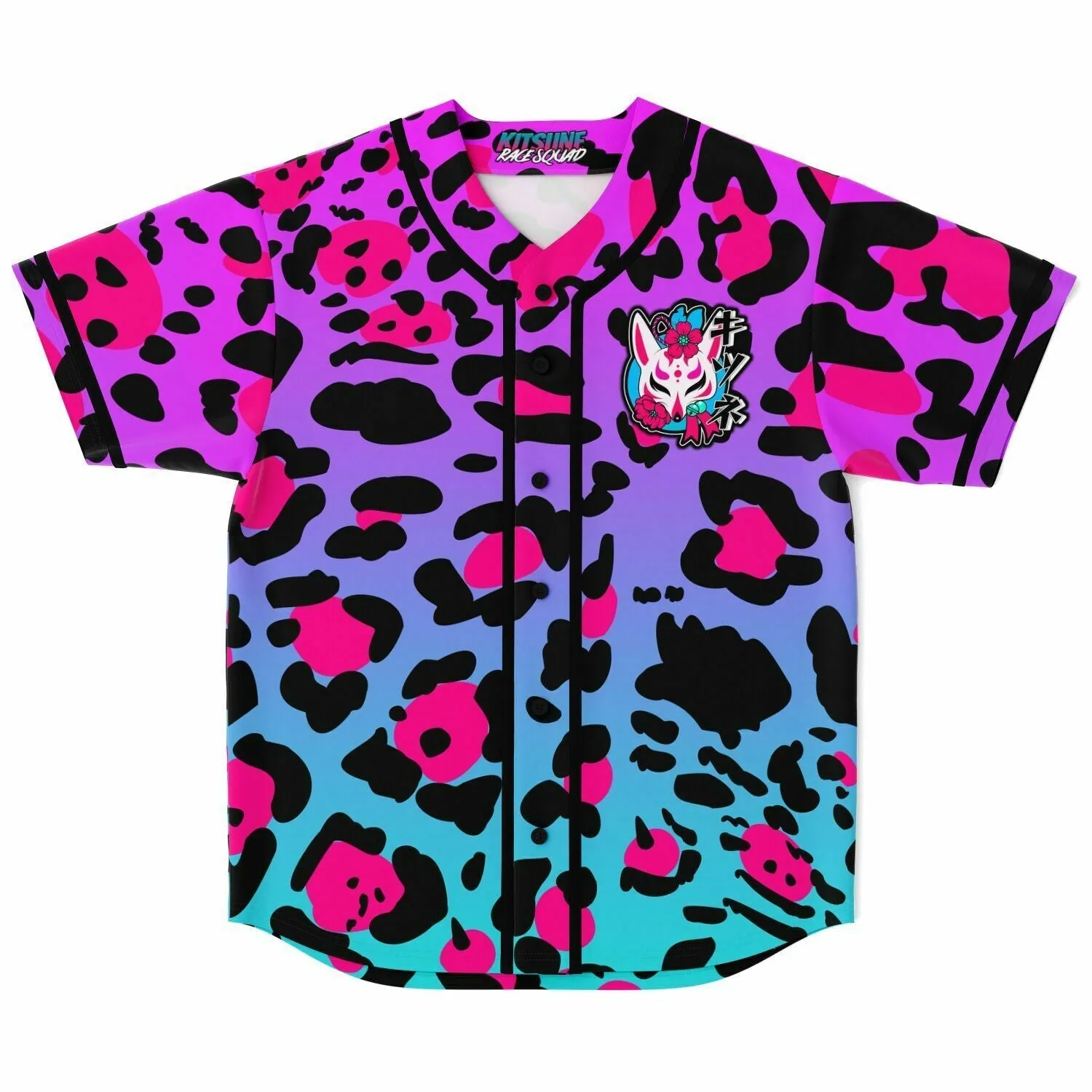 Kitsune Purple Leopard Women Jersey