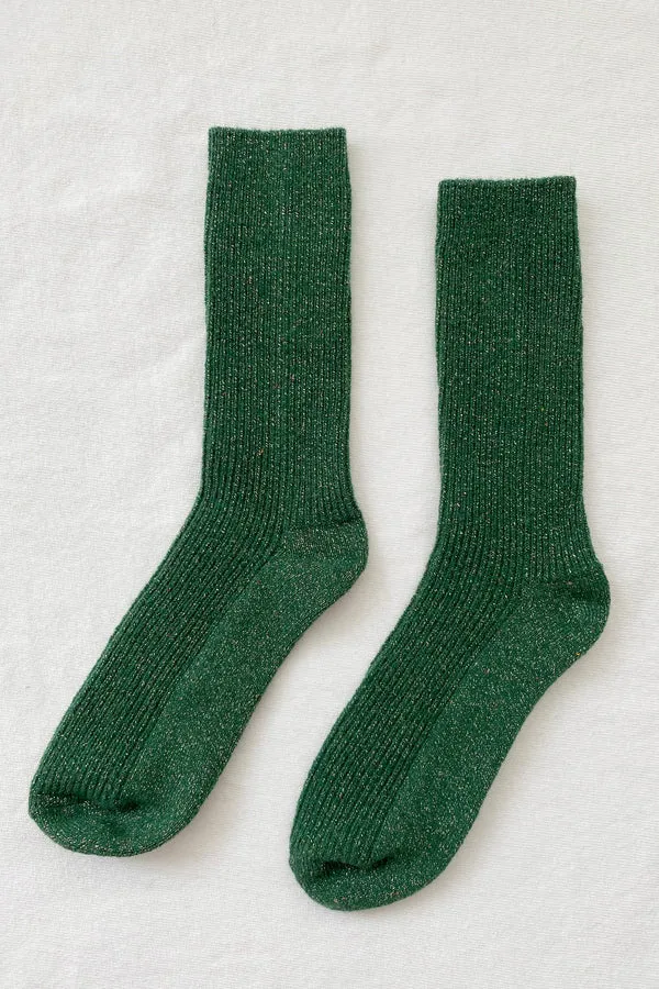 Le Bon Shoppe - Winter Sparkle Socks | Evergreen