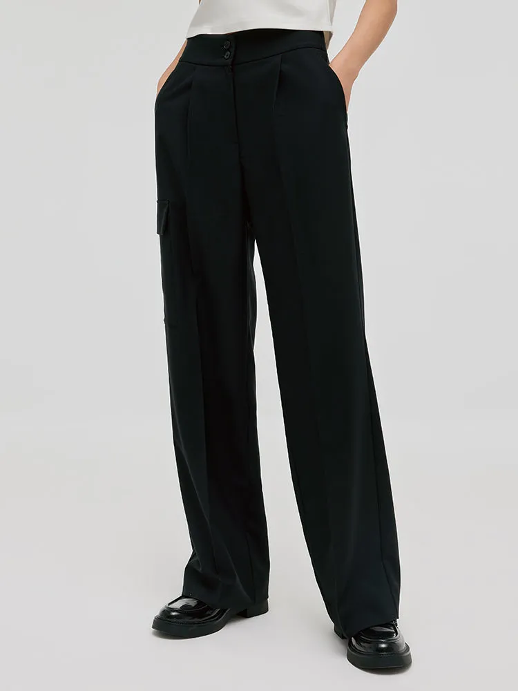 Loose Straight Women Pants With Pockets