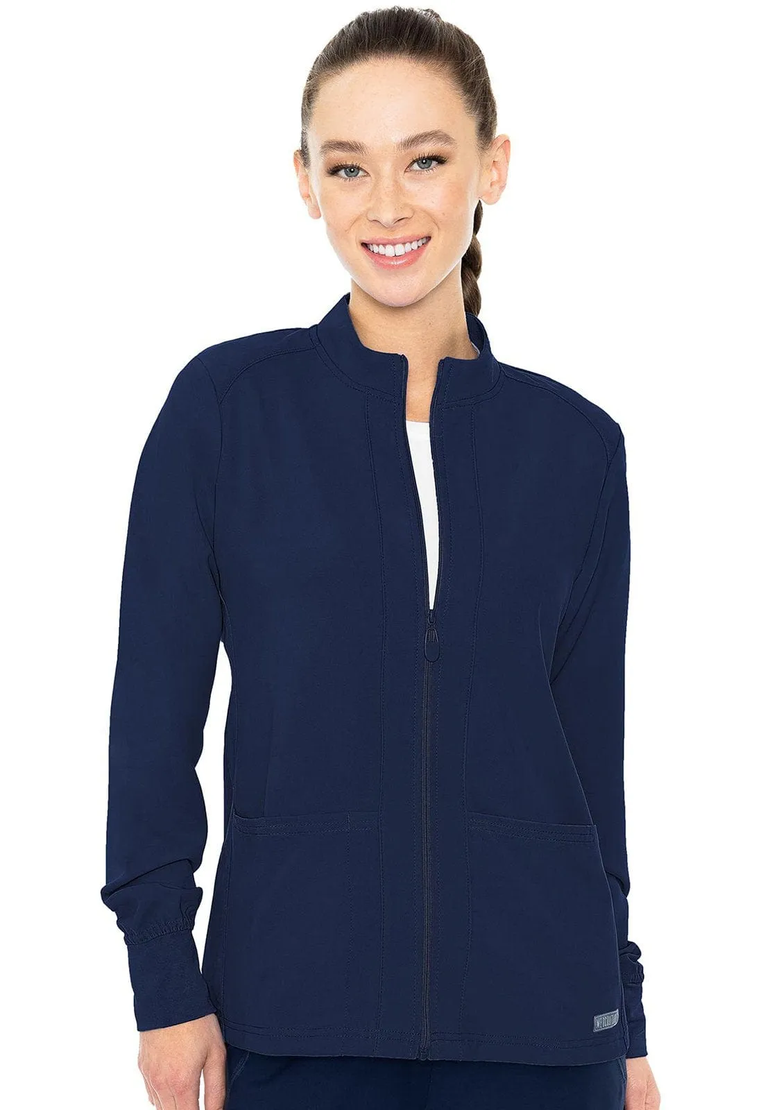 MC Insight  Zip Front Warm-Up Scrub Jacket With Shoulder Yokes MC2660