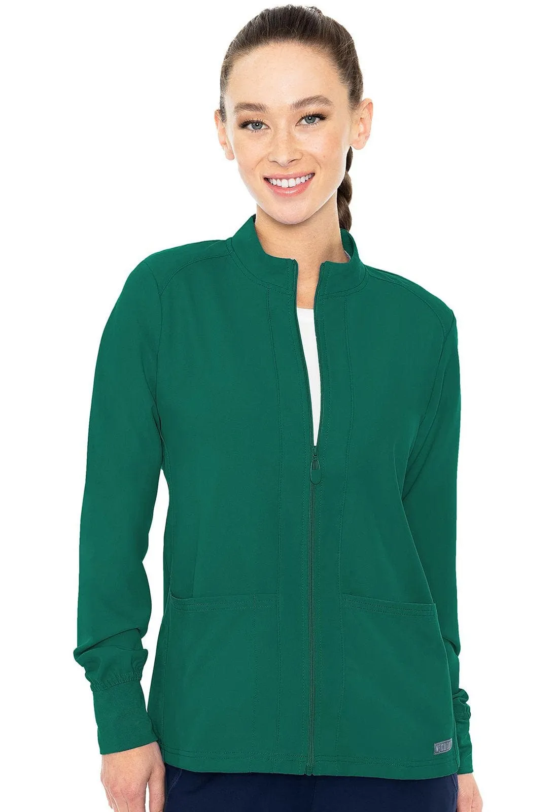 MC Insight  Zip Front Warm-Up Scrub Jacket With Shoulder Yokes MC2660